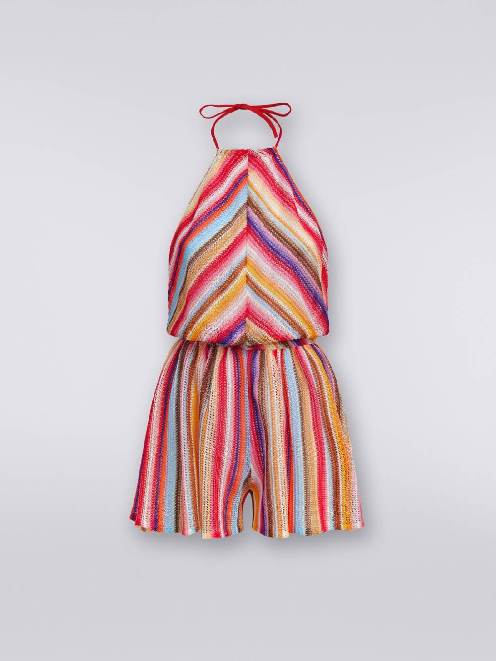 M Missoni Tuta shorts in crochet con scollatura all'americana ACQUISTA ORA