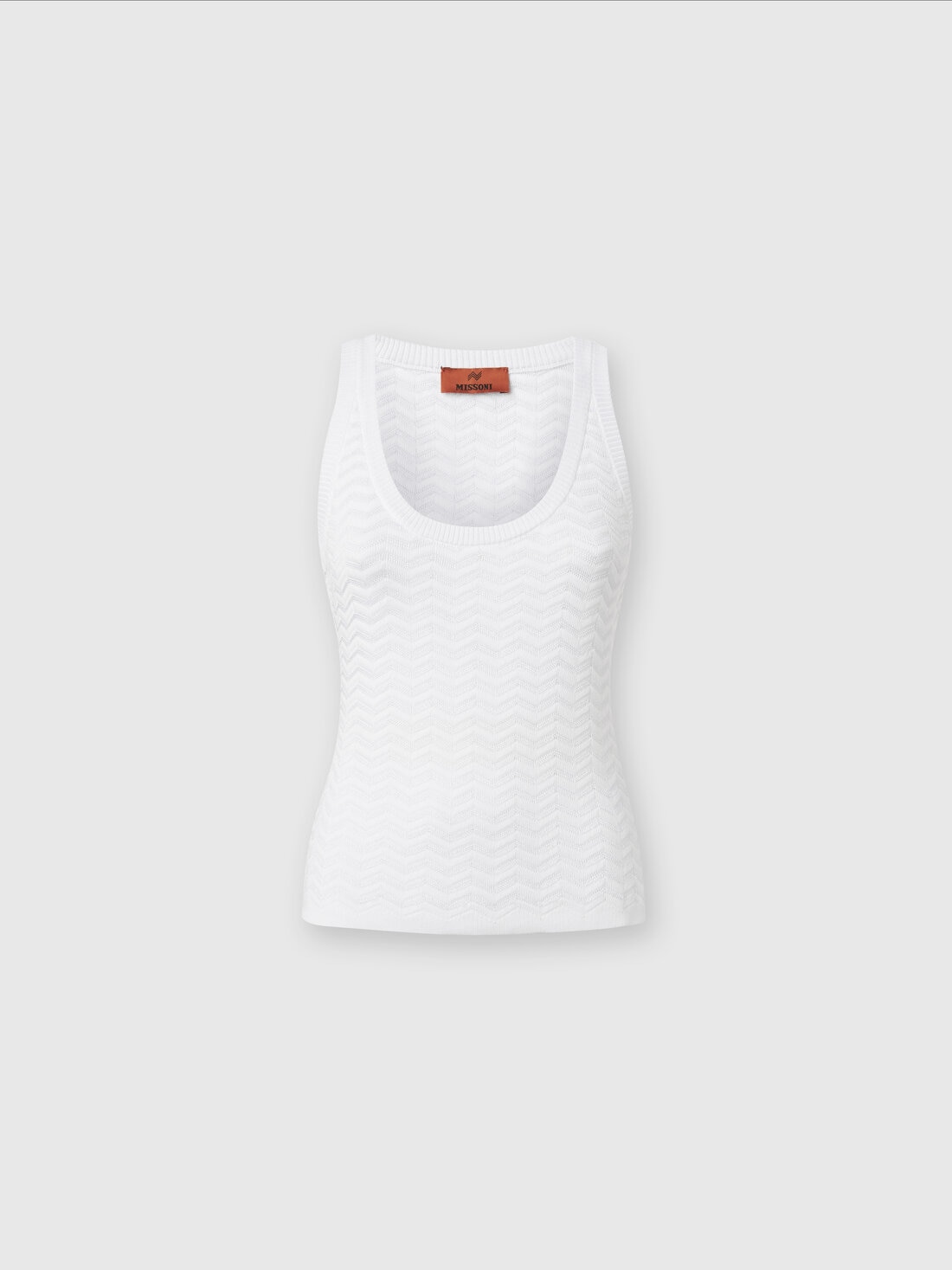 M Missoni Canottiera in maglia di viscosa e cotone chevron Ultimo giorno