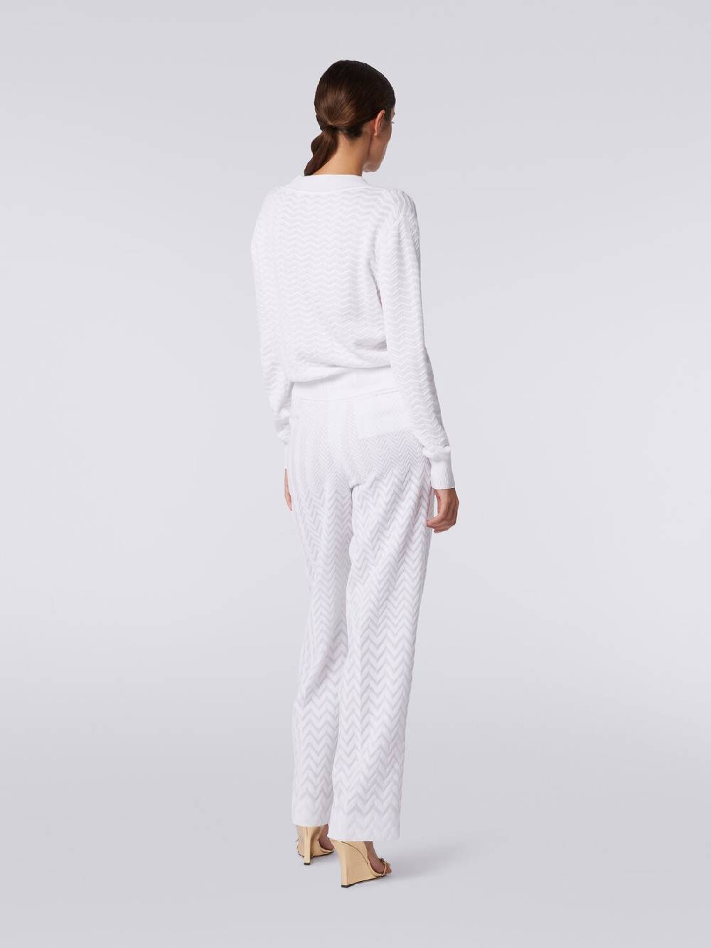 M Missoni Pullover con scollatura a V in maglia zig zag Fino al 50% di sconto