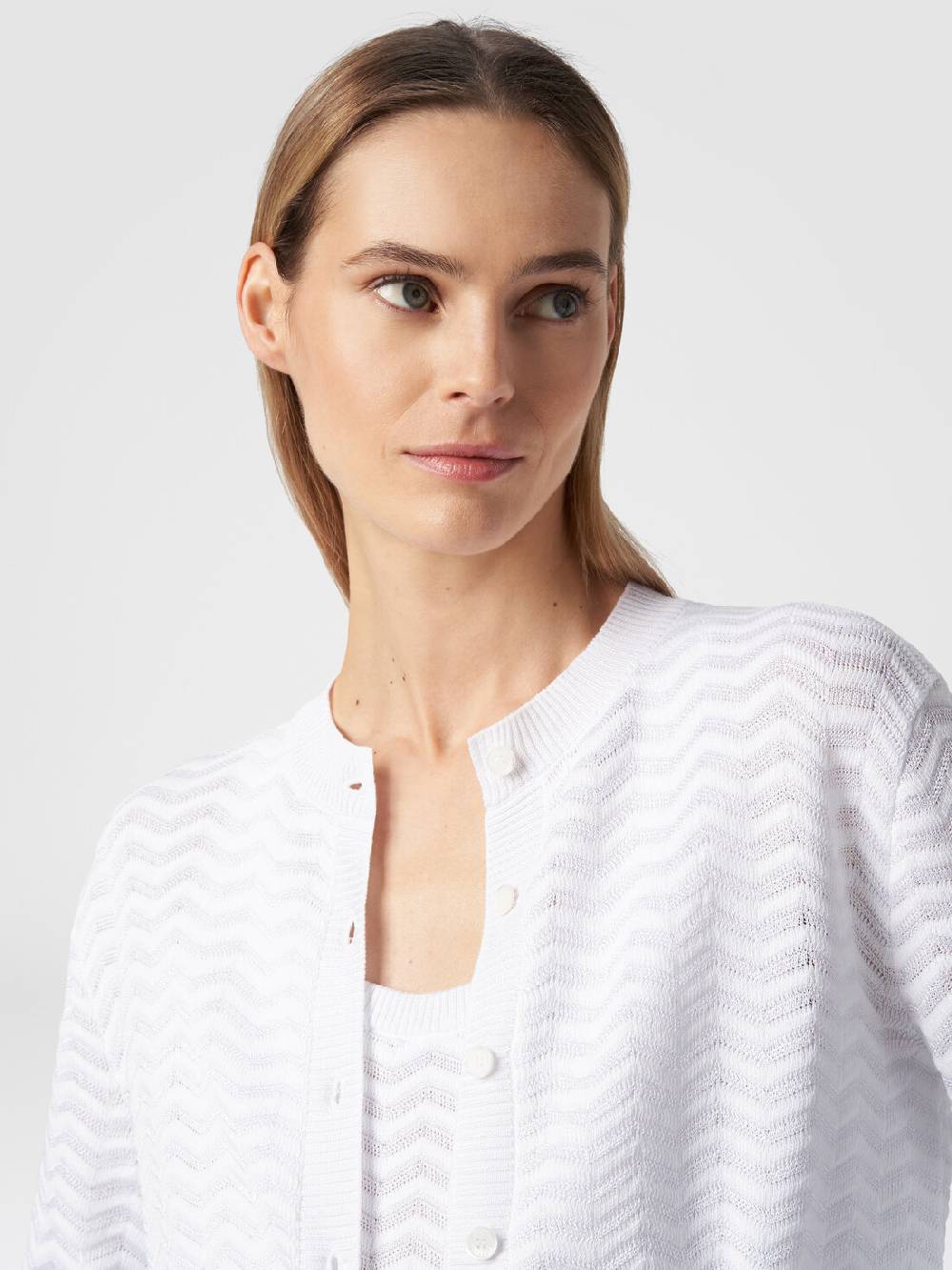 M Missoni Cardigan in maglia di viscosa e cotone chevron Fino al 60% di sconto