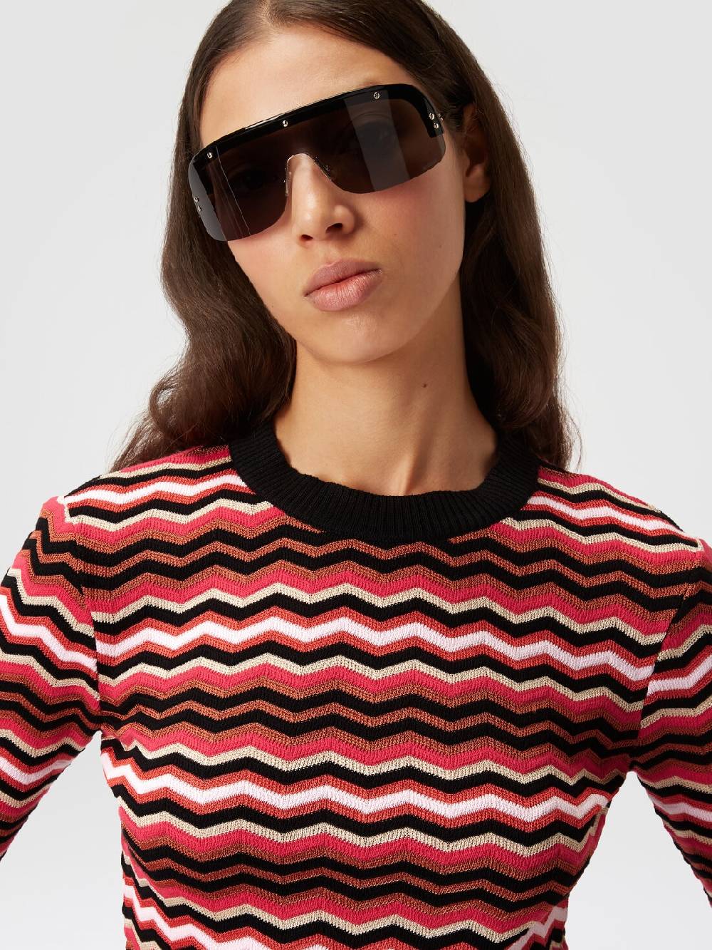 M Missoni Pullover girocollo in cotone e viscosa zig zag Only for today