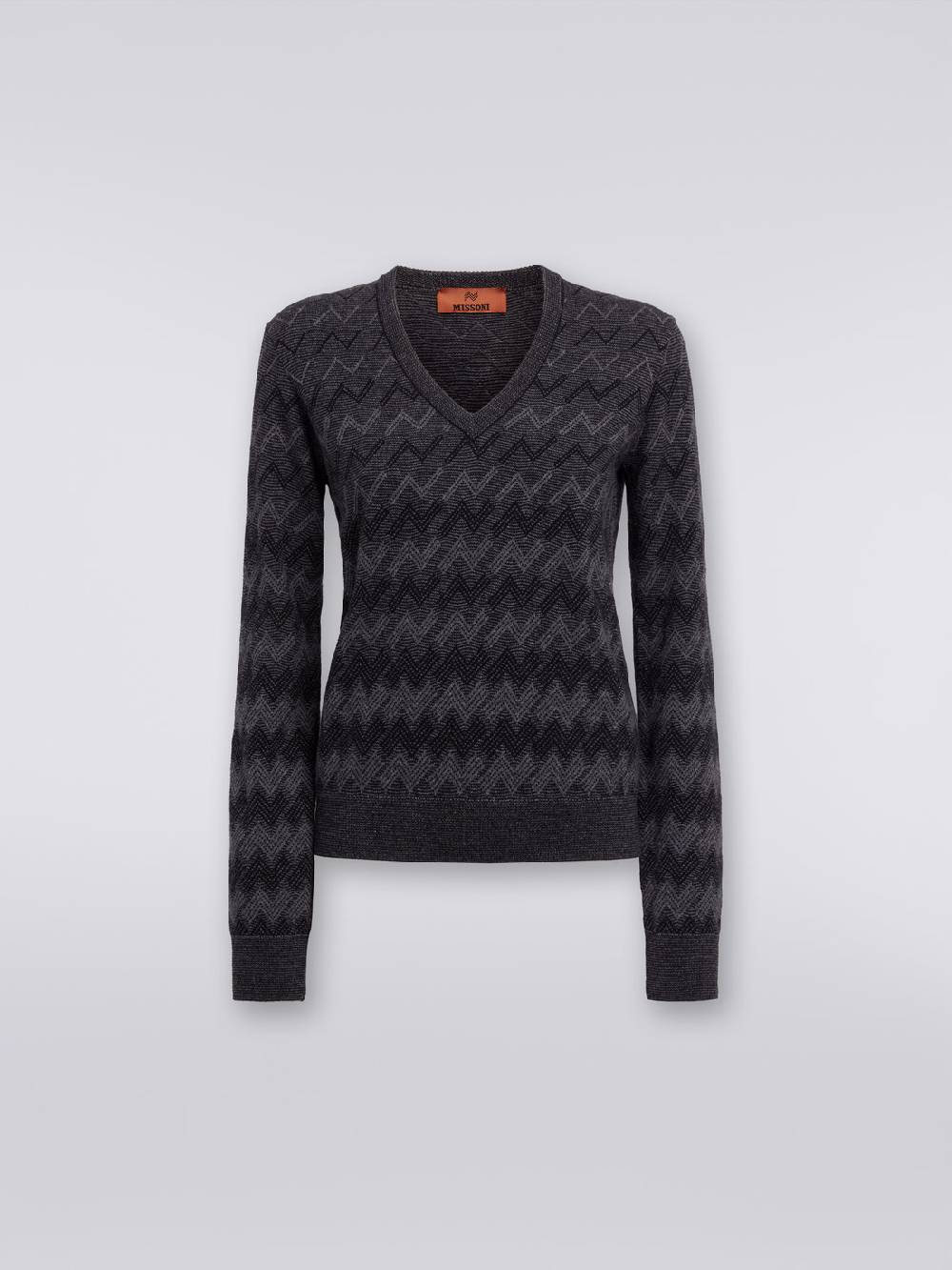 M Missoni Pullover con scollo a V in cachemire con zig zag Sostegno trimestrale