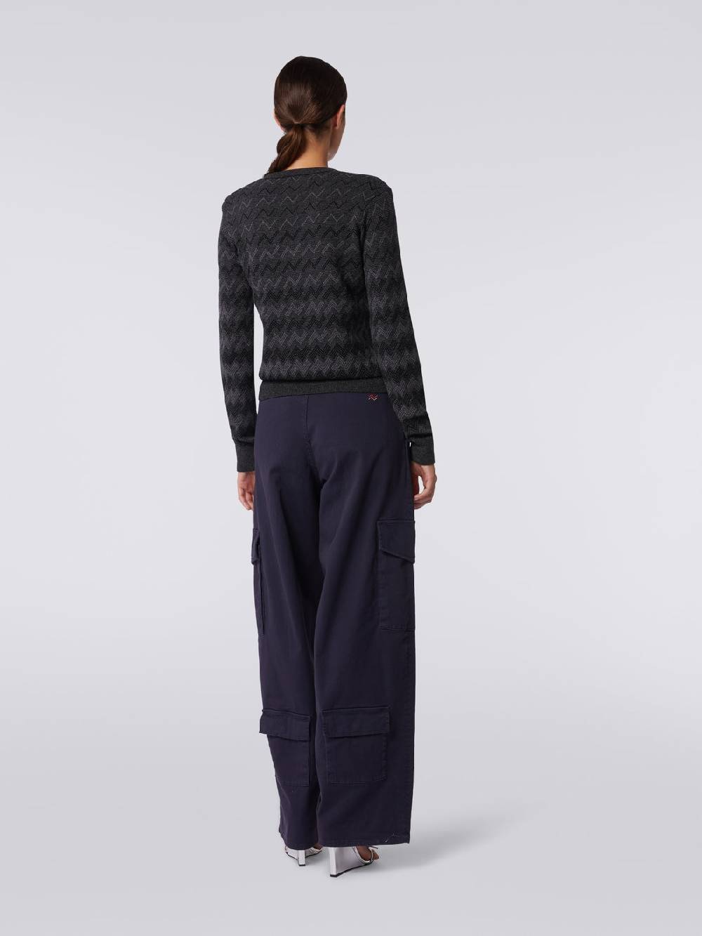 M Missoni Pullover con scollo a V in cachemire con zig zag Sostegno trimestrale