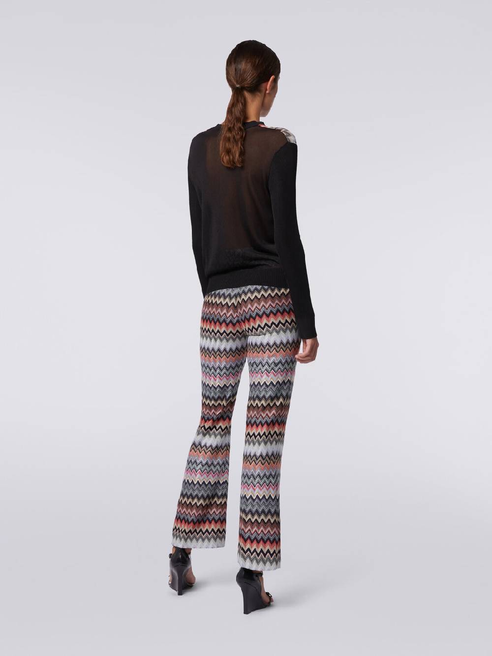 M Missoni Pullover girocollo in viscosa zig zag Fino al 55% di sconto