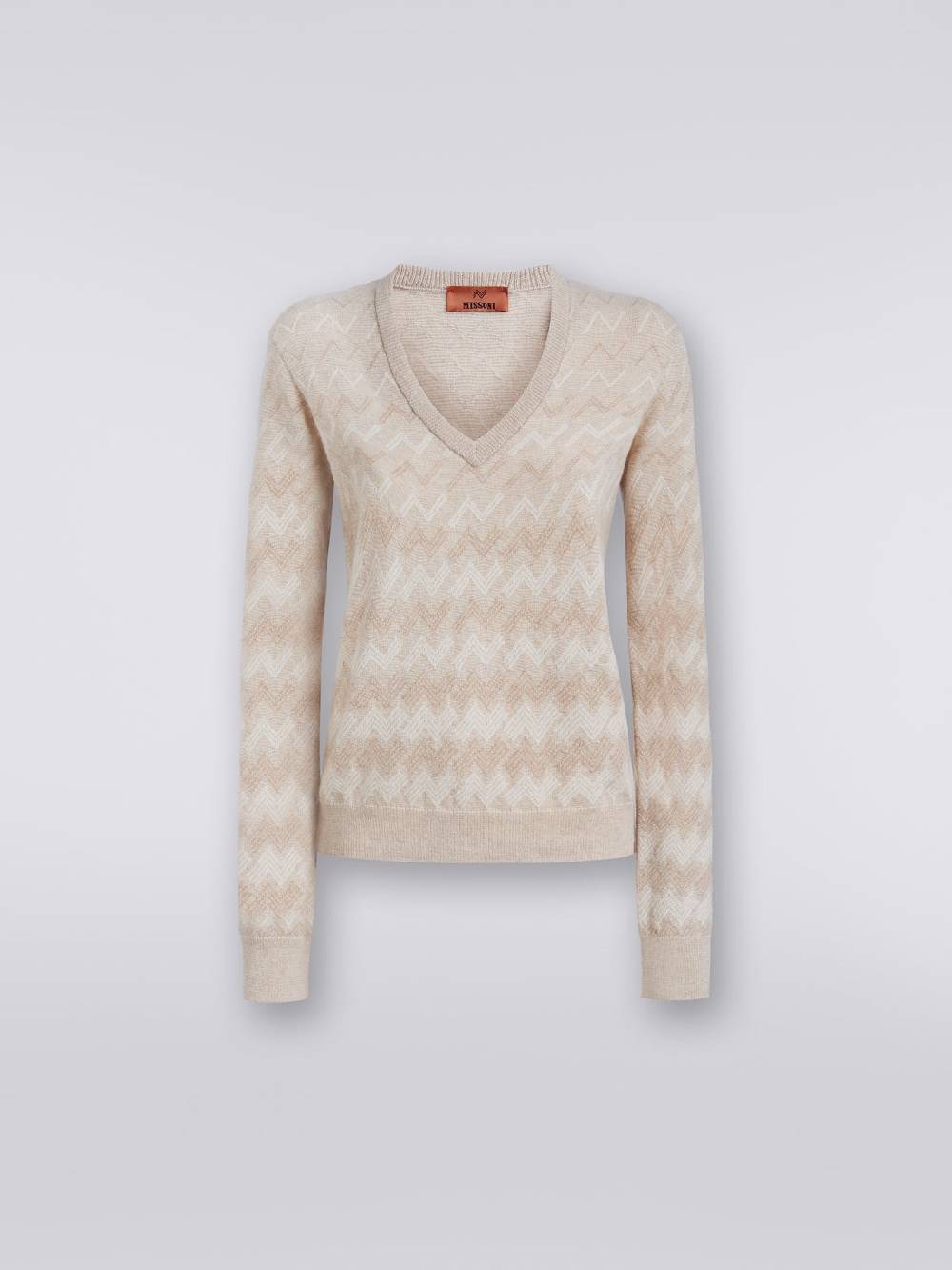 M Missoni Pullover con scollo a V in cachemire con zig zag Discount Store per i nuovi prodotti