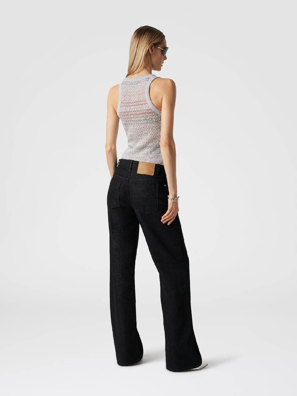 M Missoni Canottiera in maglia a rete con applicazione di paillettes Super sconto