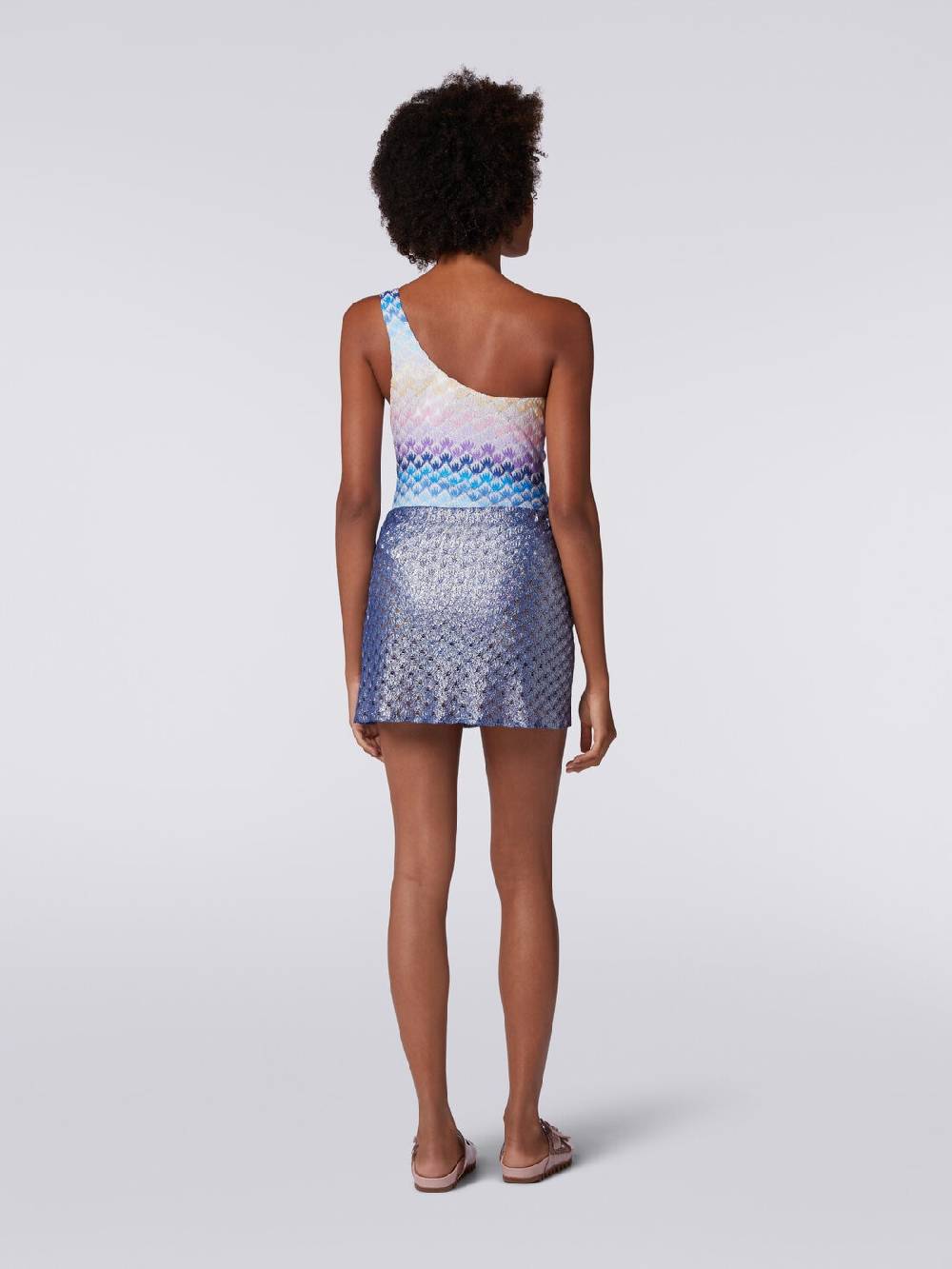M Missoni Minigonna a portafoglio effetto pizzo con finish lucido Duty-free