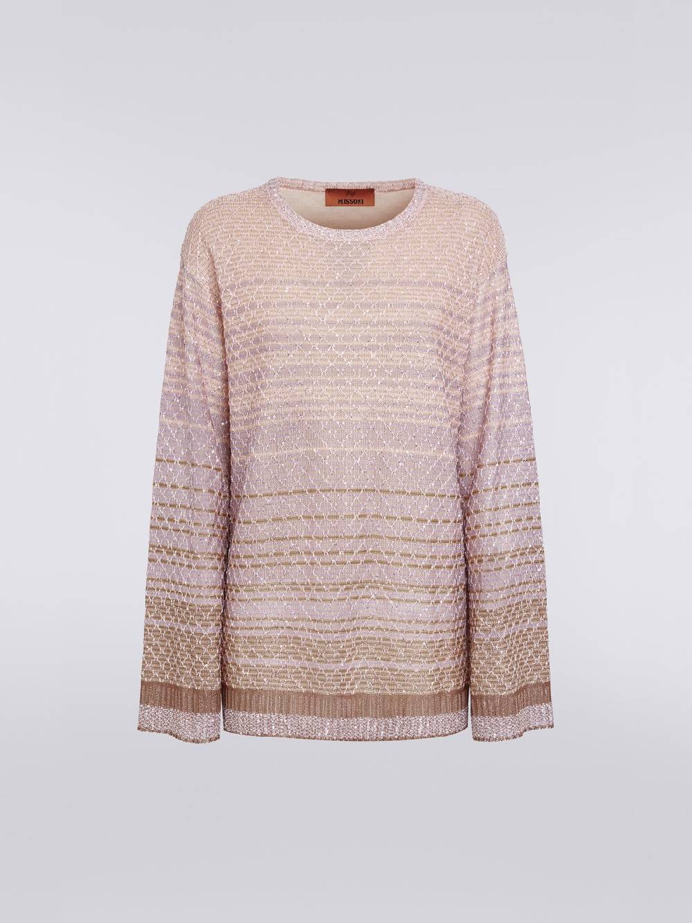 M Missoni Pullover girocollo in misto viscosa dégradé con paillettes Italy