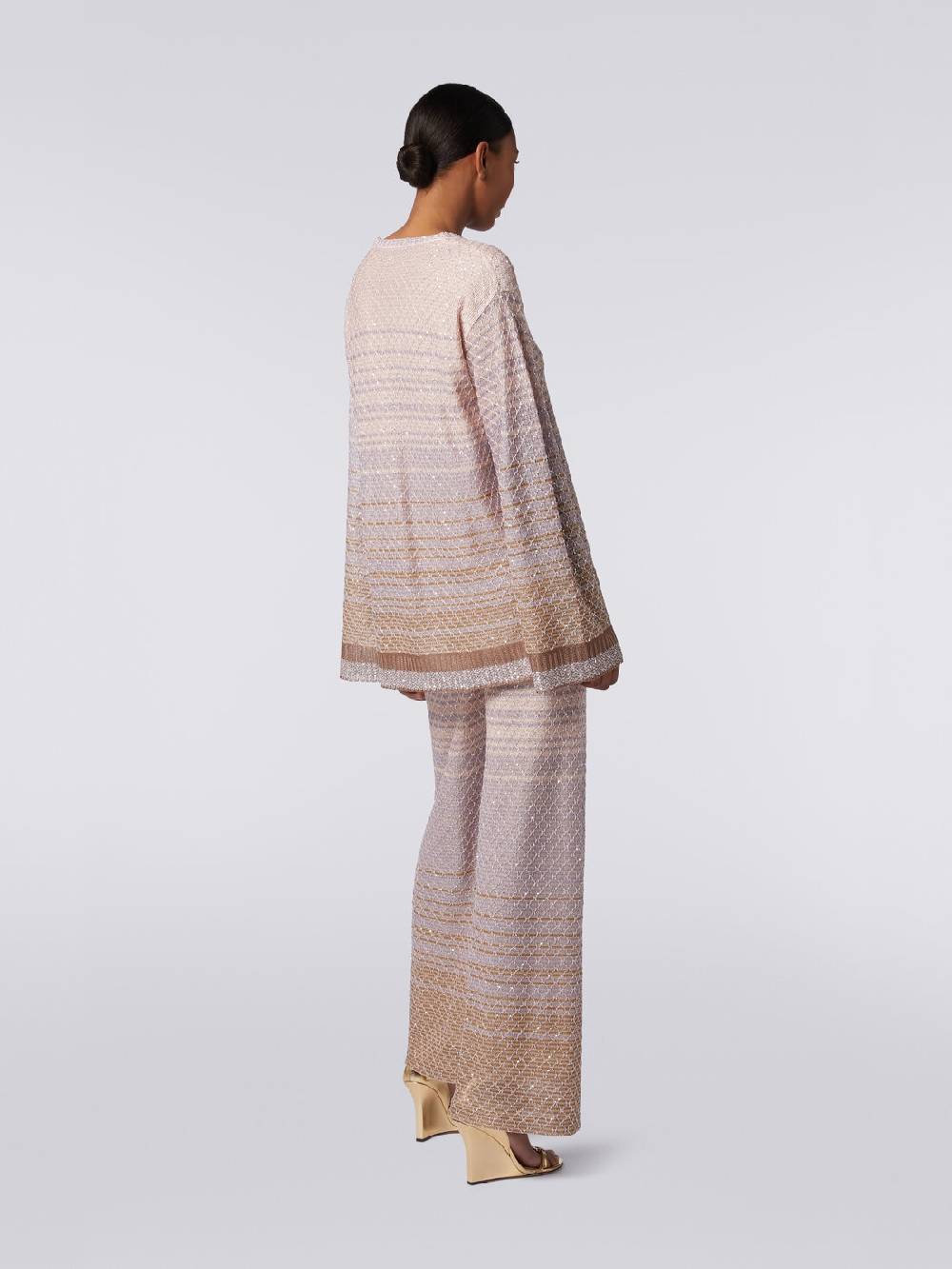 M Missoni Pullover girocollo in misto viscosa dégradé con paillettes Italy