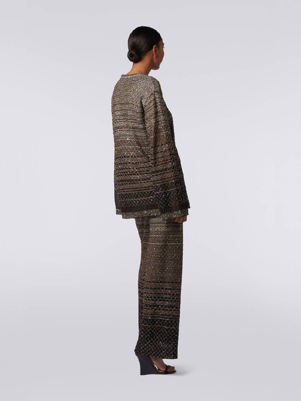 M Missoni Pullover girocollo in misto viscosa dégradé con paillettes Italia