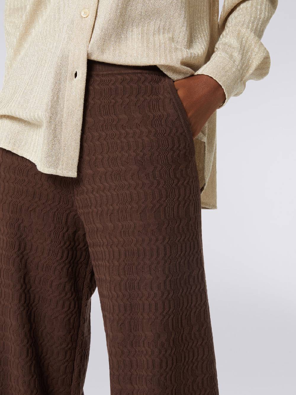 M Missoni Pantaloni a palazzo in cotone Qualità