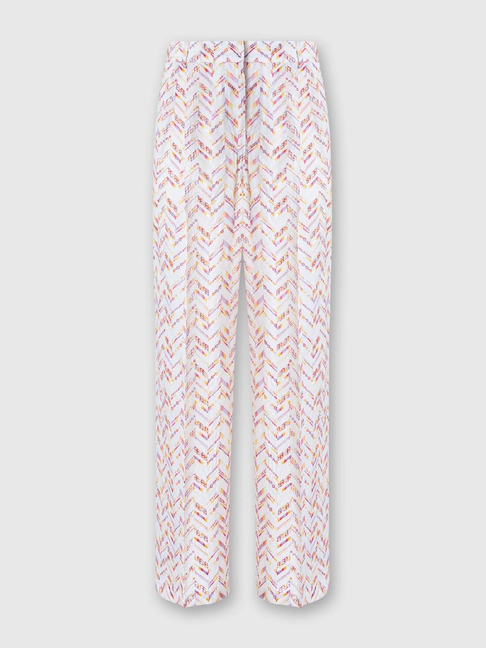 M Missoni Pantaloni in popeline di cotone con pizzo sangallo Vendita