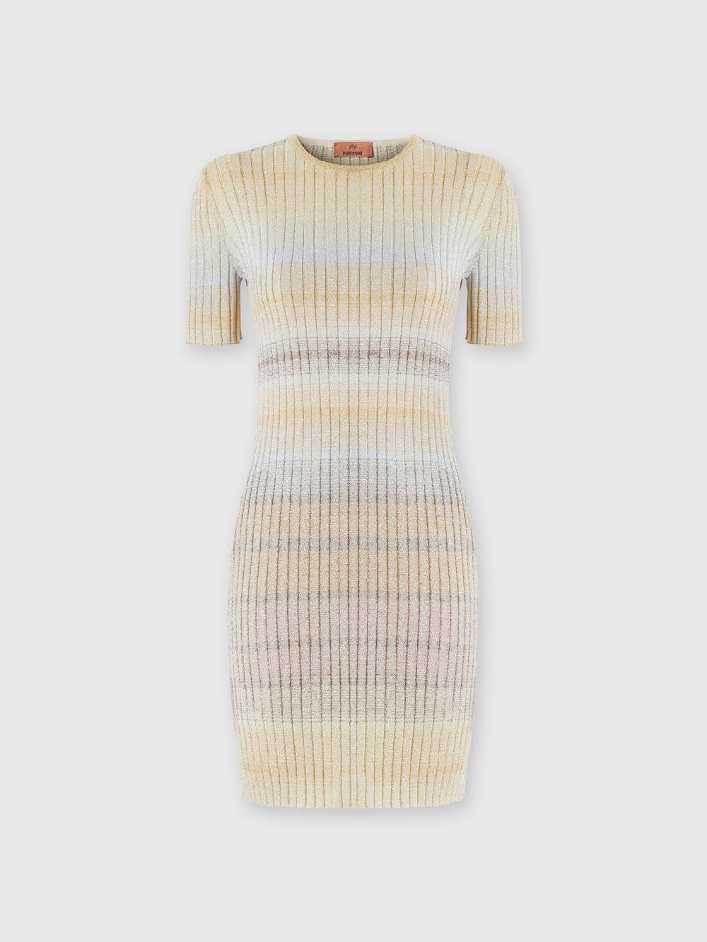 M Missoni Mini-abito girocollo a costine con lurex Qualità Garantita