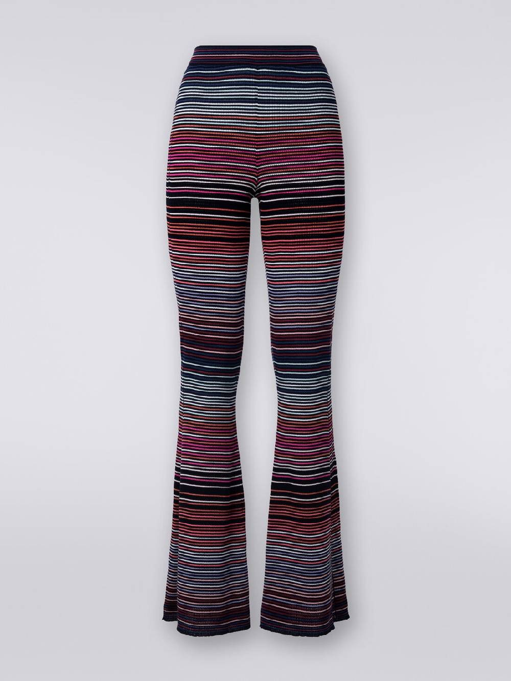 M Missoni Pantaloni flare in maglia di cotone e viscosa a righe Negozi Online