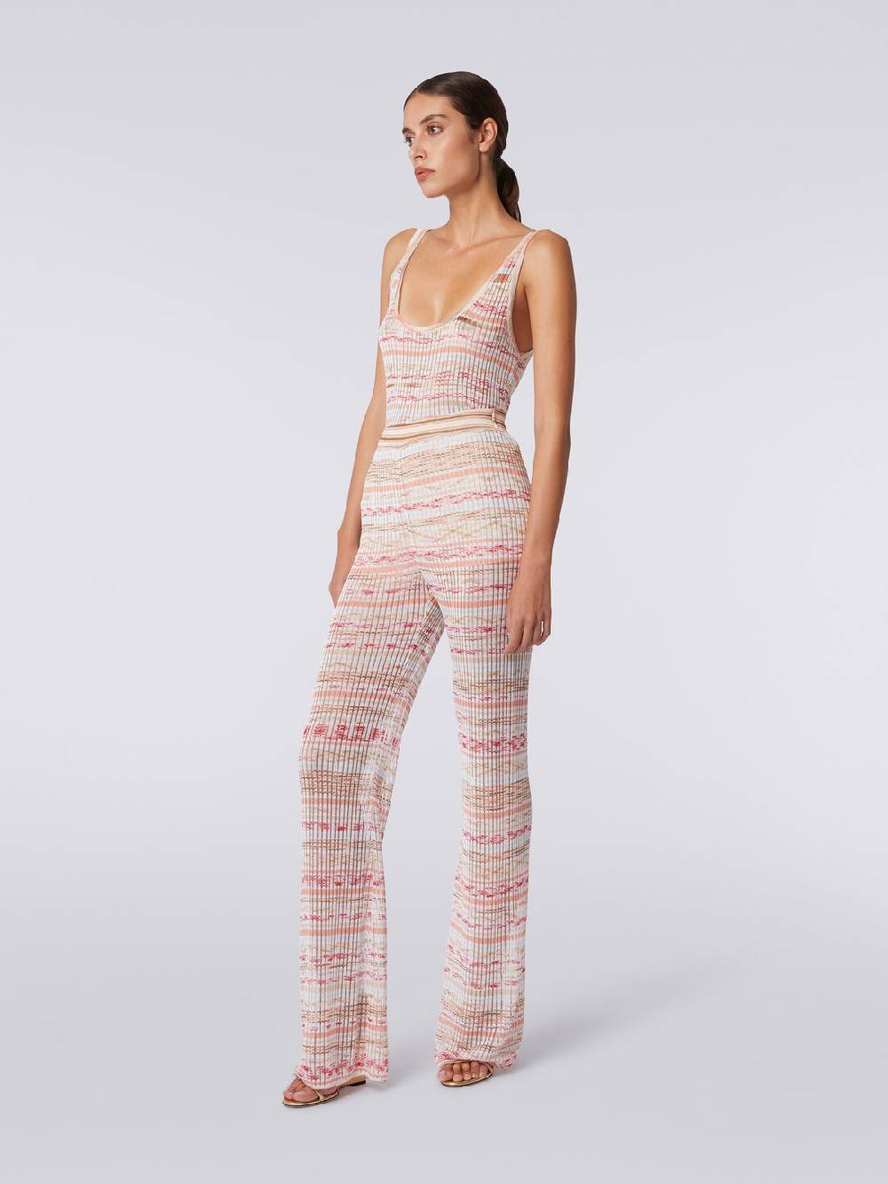 M Missoni Pantaloni a costine in maglia di viscosa fiammata Promozione Limitata