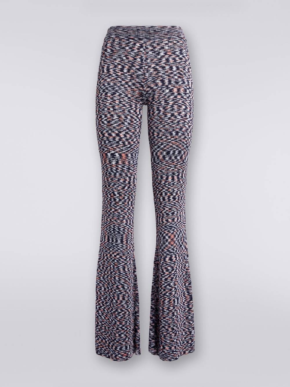 M Missoni Pantaloni flare in misto viscosa fiammata Sottocosto