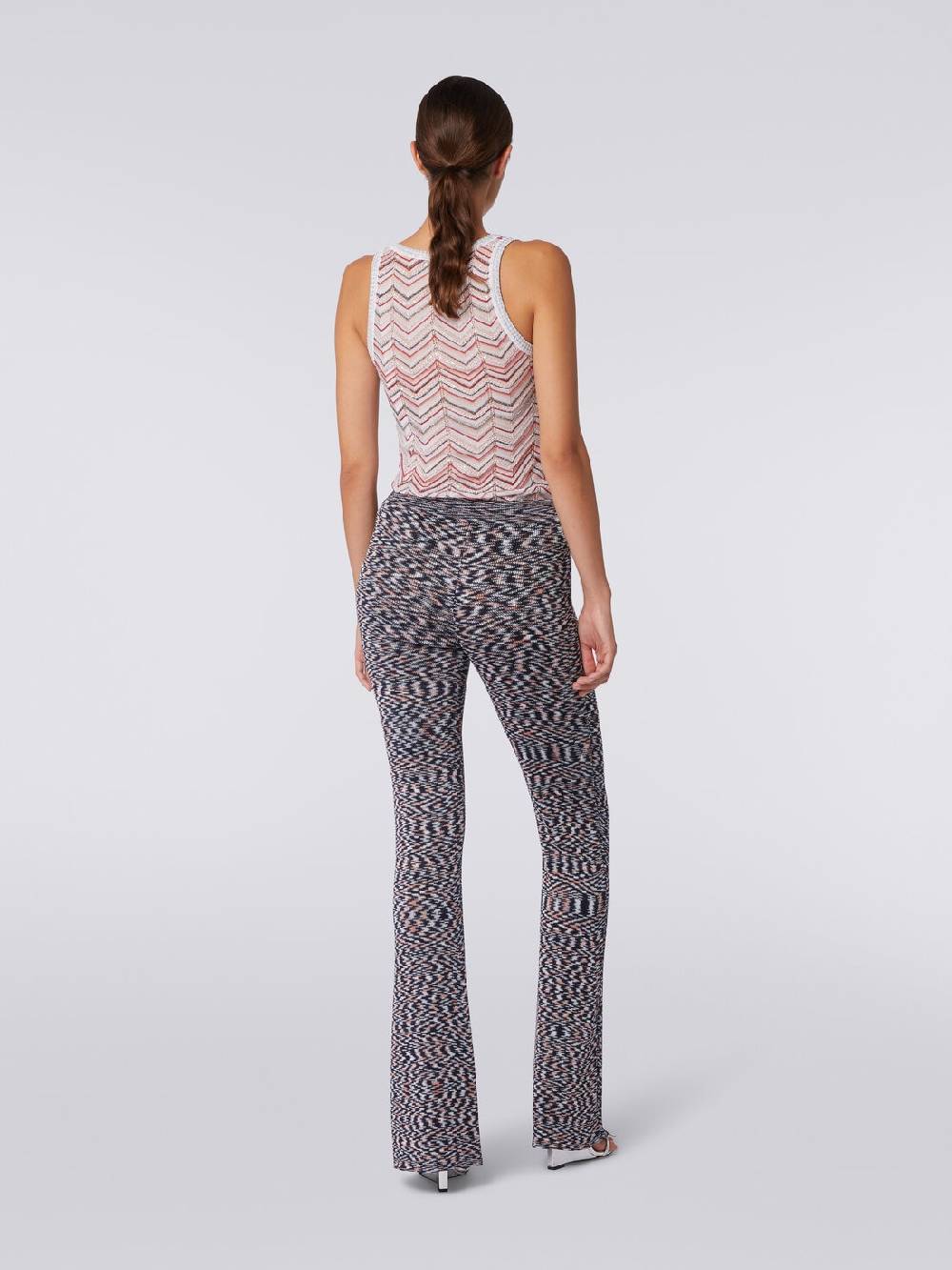 M Missoni Pantaloni flare in misto viscosa fiammata Sottocosto