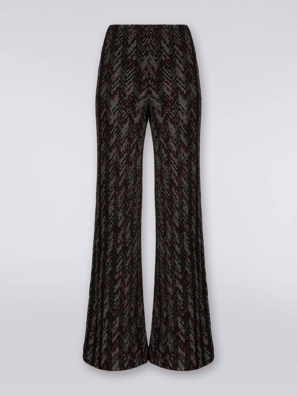 M Missoni Pantaloni a palazzo in lana e viscosa zig zag Convenienza
