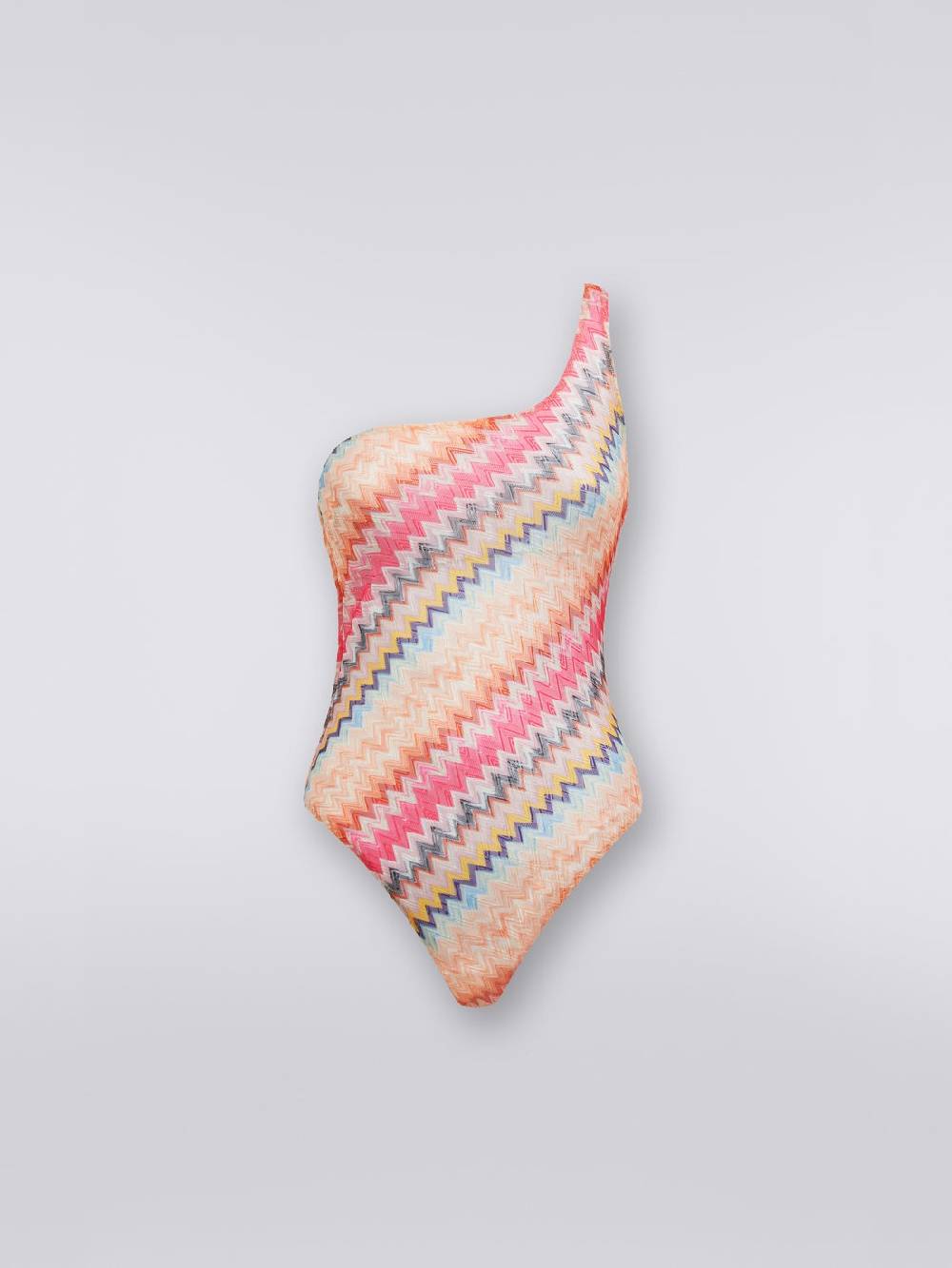 M Missoni Costume intero monospalla in viscosa chevron Presa