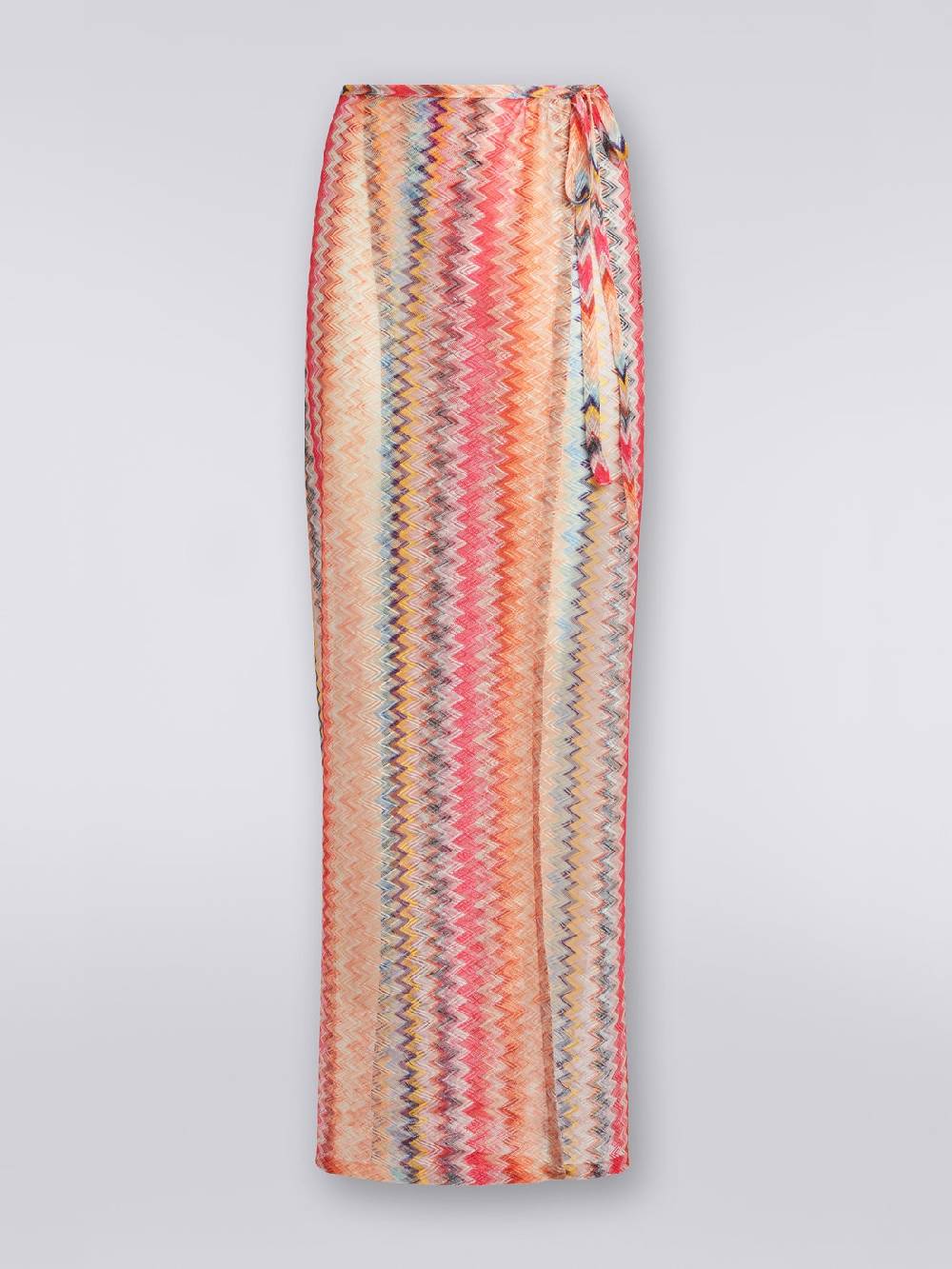 M Missoni Gonna lunga copricostume in tulle chevron Sconto