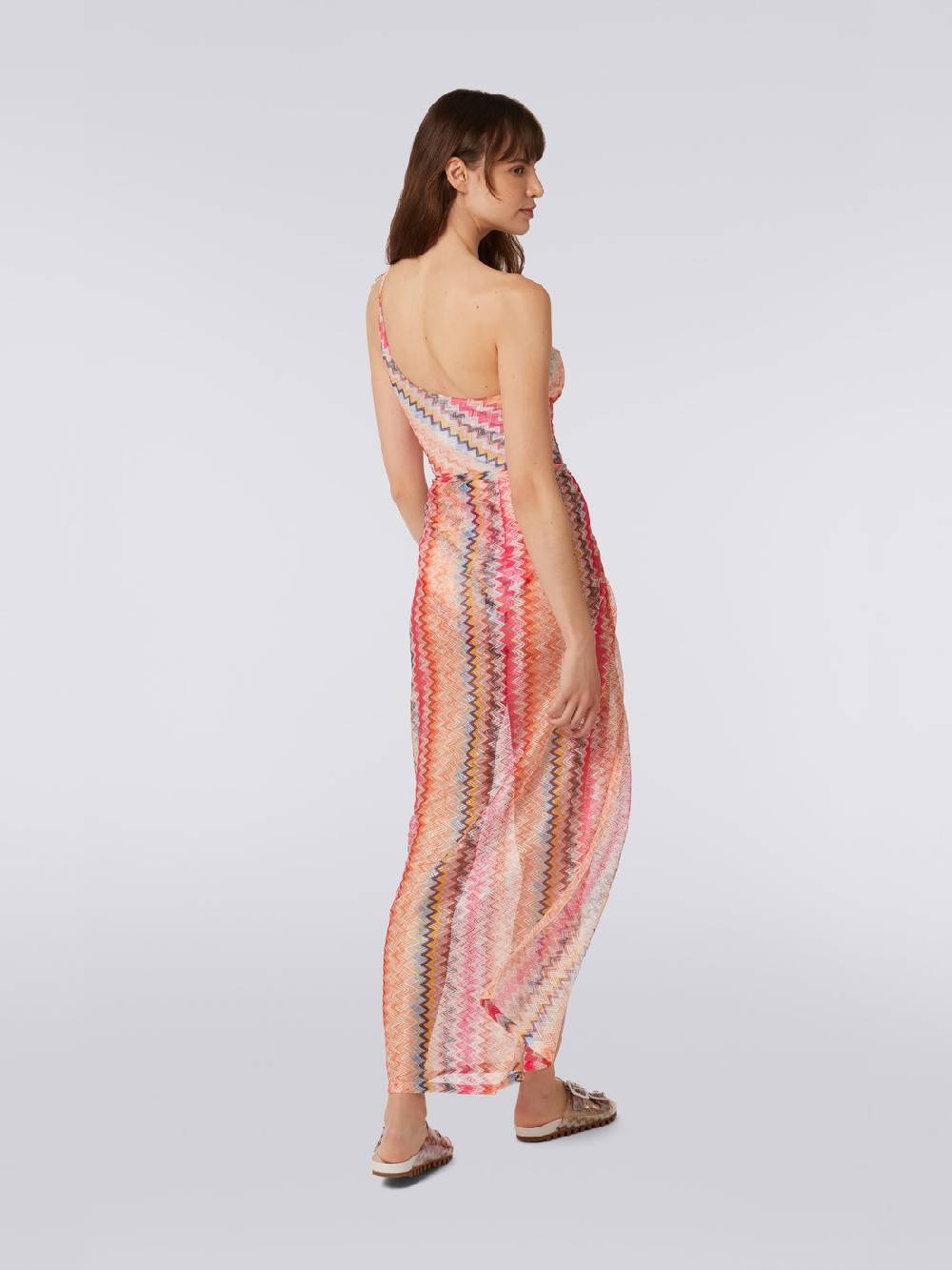 M Missoni Gonna lunga copricostume in tulle chevron Sconto