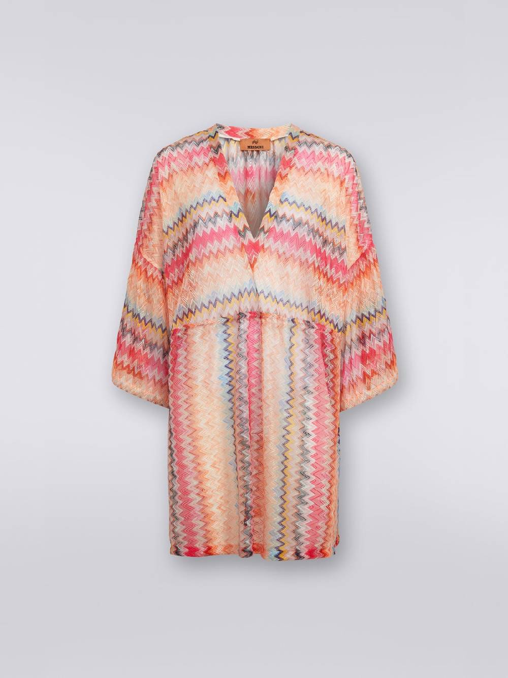 M Missoni Copricostume corto in tulle di viscosa chevron Economico