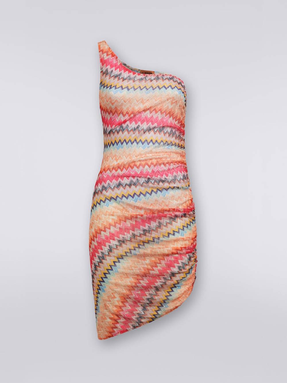 M Missoni Copricostume corto monospalla in tulle chevron Online