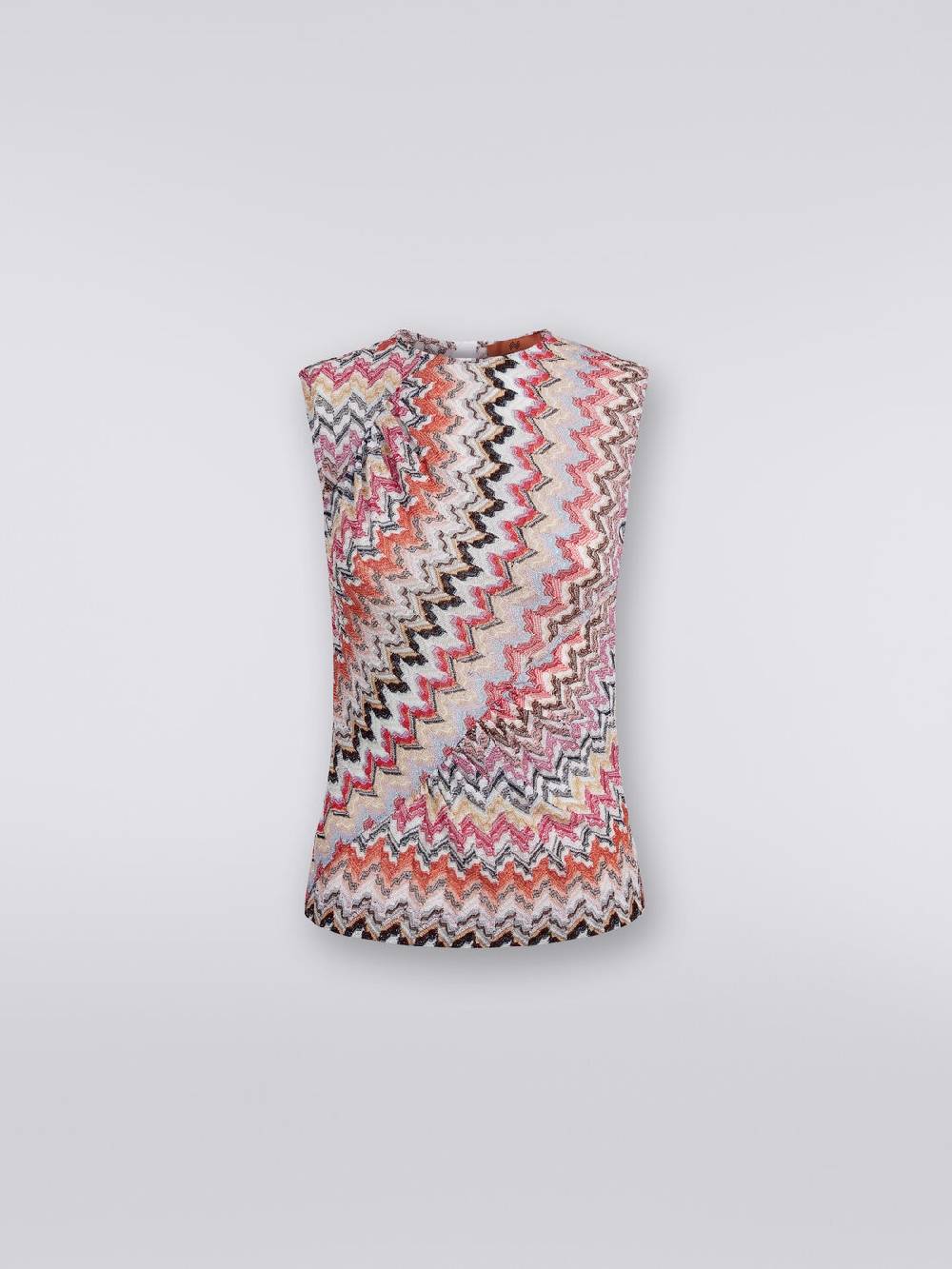 M Missoni Canottiera girocollo zig zag con arricciature Vendita Calda