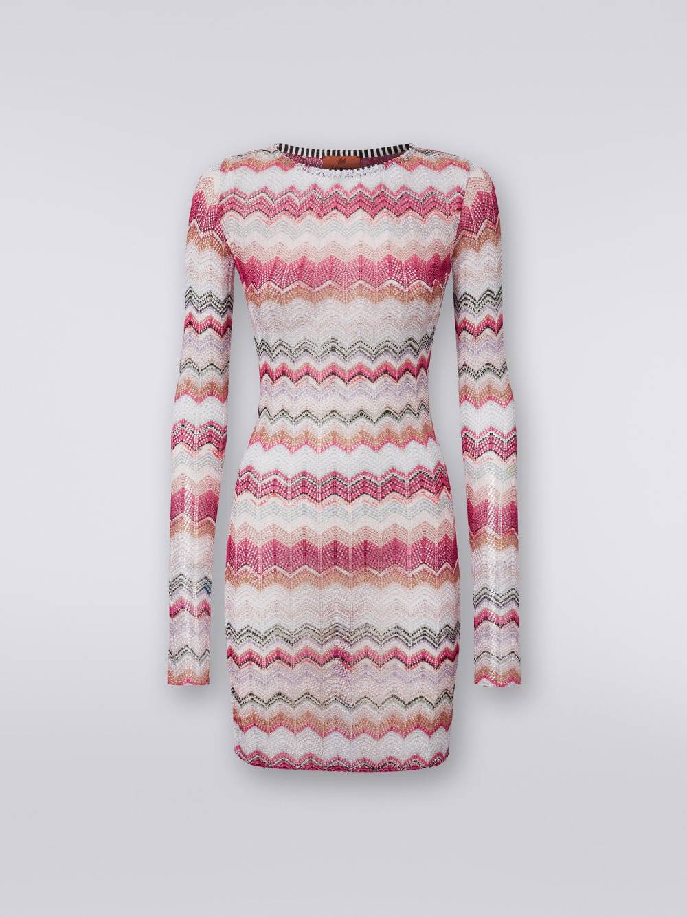M Missoni Abito crochet zig zag con lurex Vendita Economica