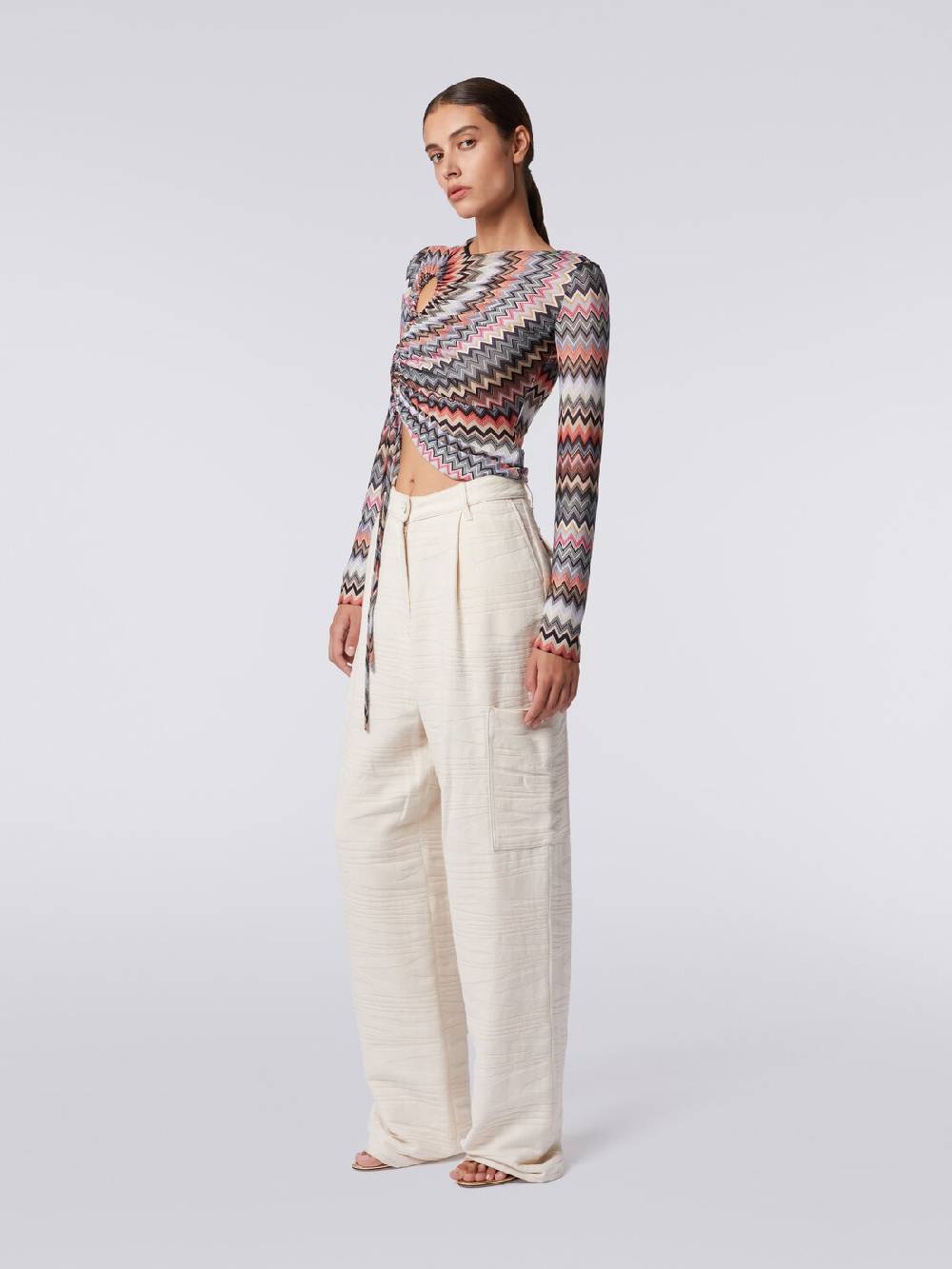 M Missoni Cargo pants in cotone fiammato Negozio