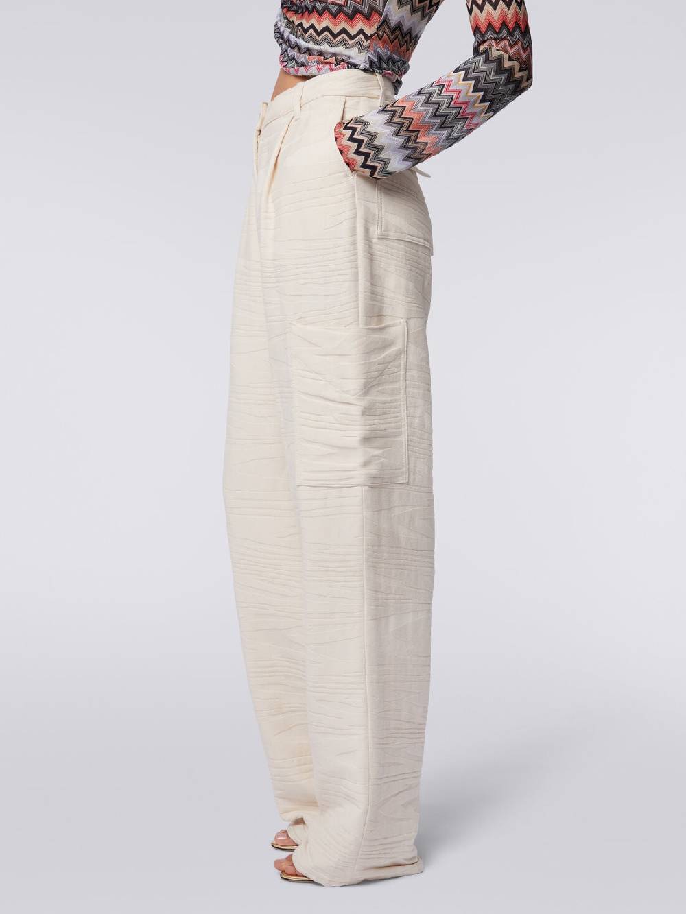 M Missoni Cargo pants in cotone fiammato Negozio