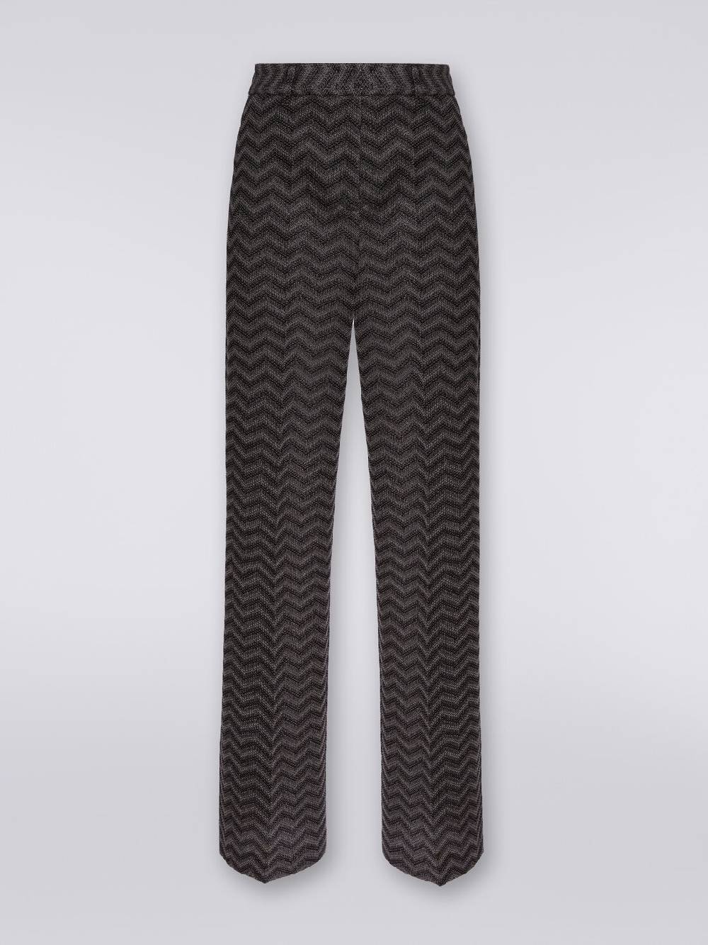 M Missoni Pantaloni dritti in cotone chevron Moda