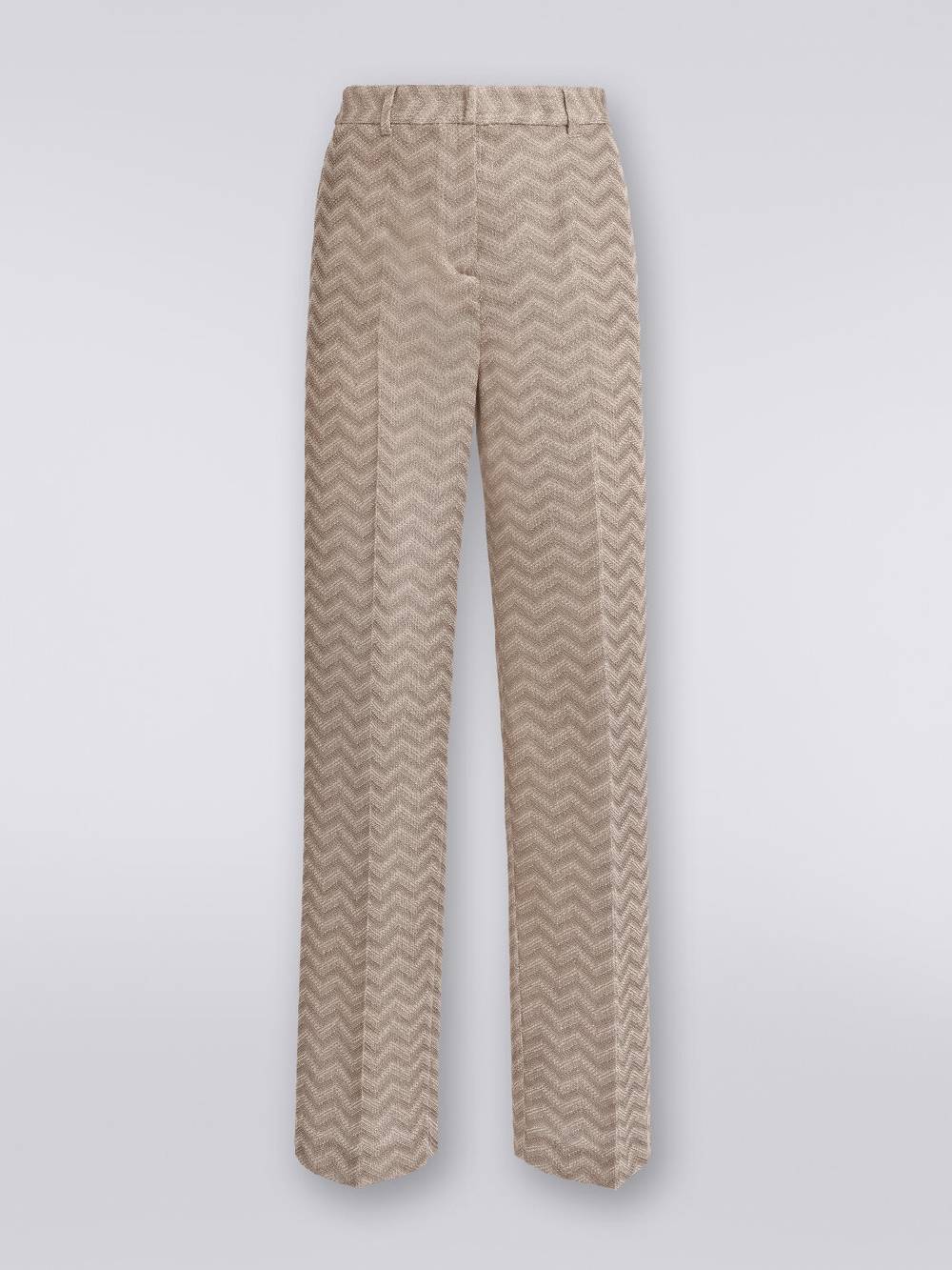 M Missoni Pantaloni dritti in cotone chevron Spedizione gratuita