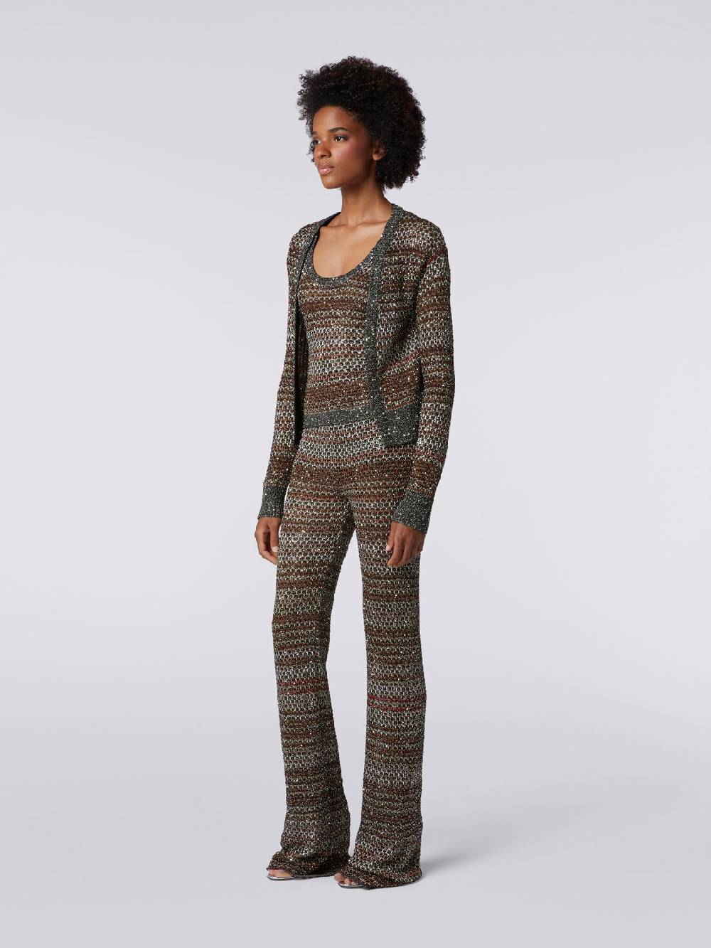 M Missoni Pantaloni in maglia a rete con applicazione di paillettes Sconto di tempo limitato