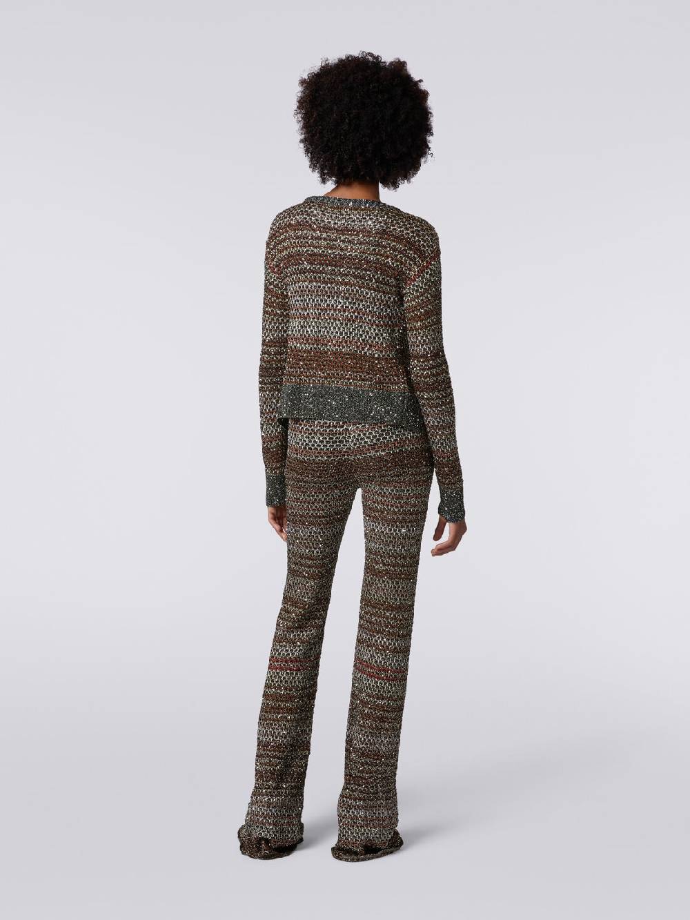 M Missoni Pantaloni in maglia a rete con applicazione di paillettes Sconto di tempo limitato
