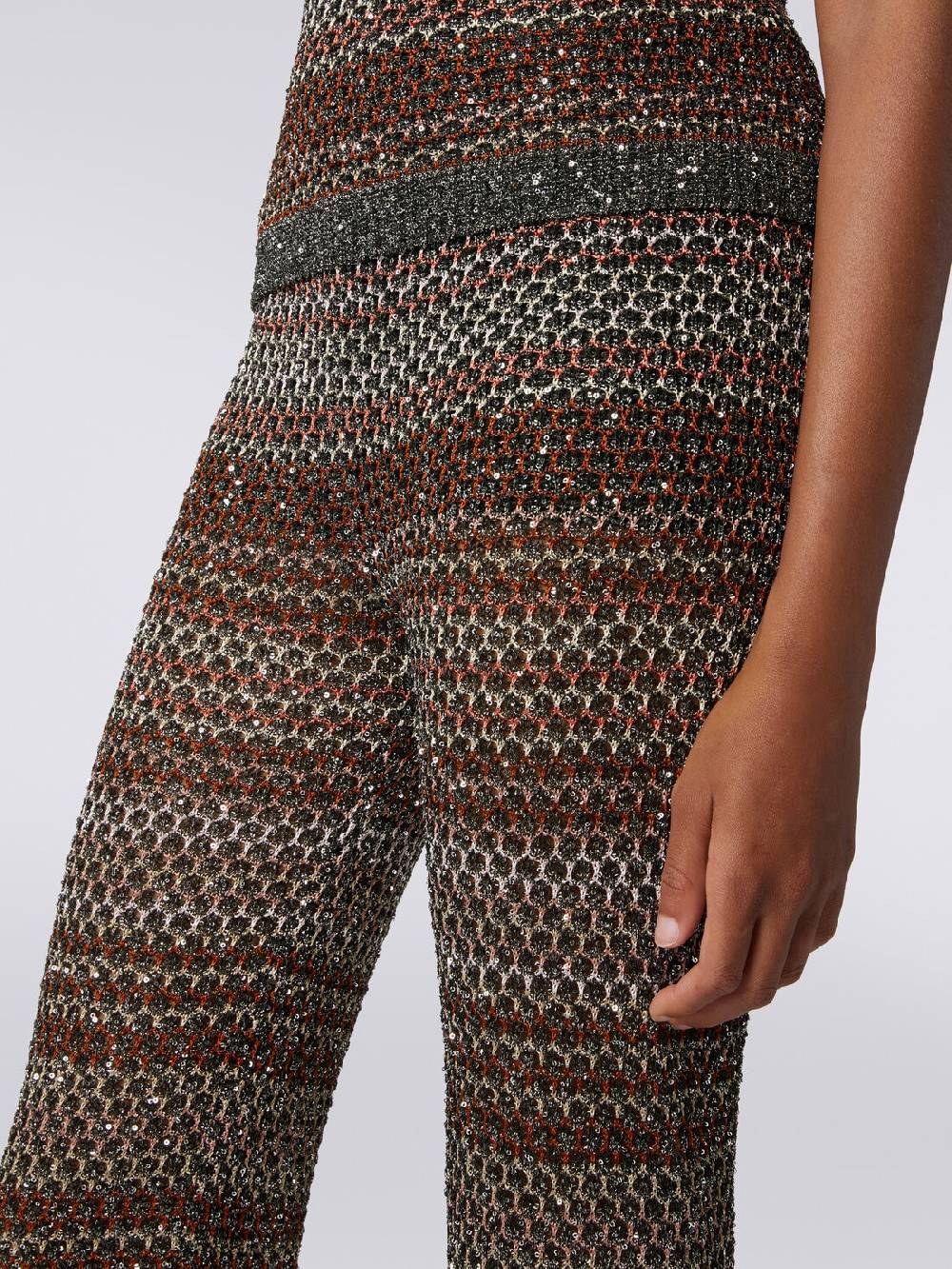 M Missoni Pantaloni in maglia a rete con applicazione di paillettes Sconto di tempo limitato