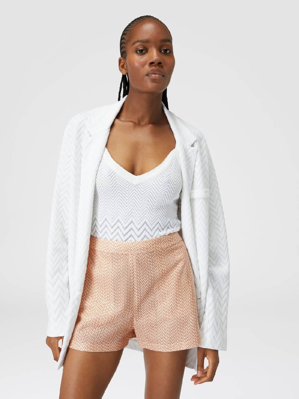 M Missoni Shorts in misto viscosa lamé chevron Negozio online di fabbrica