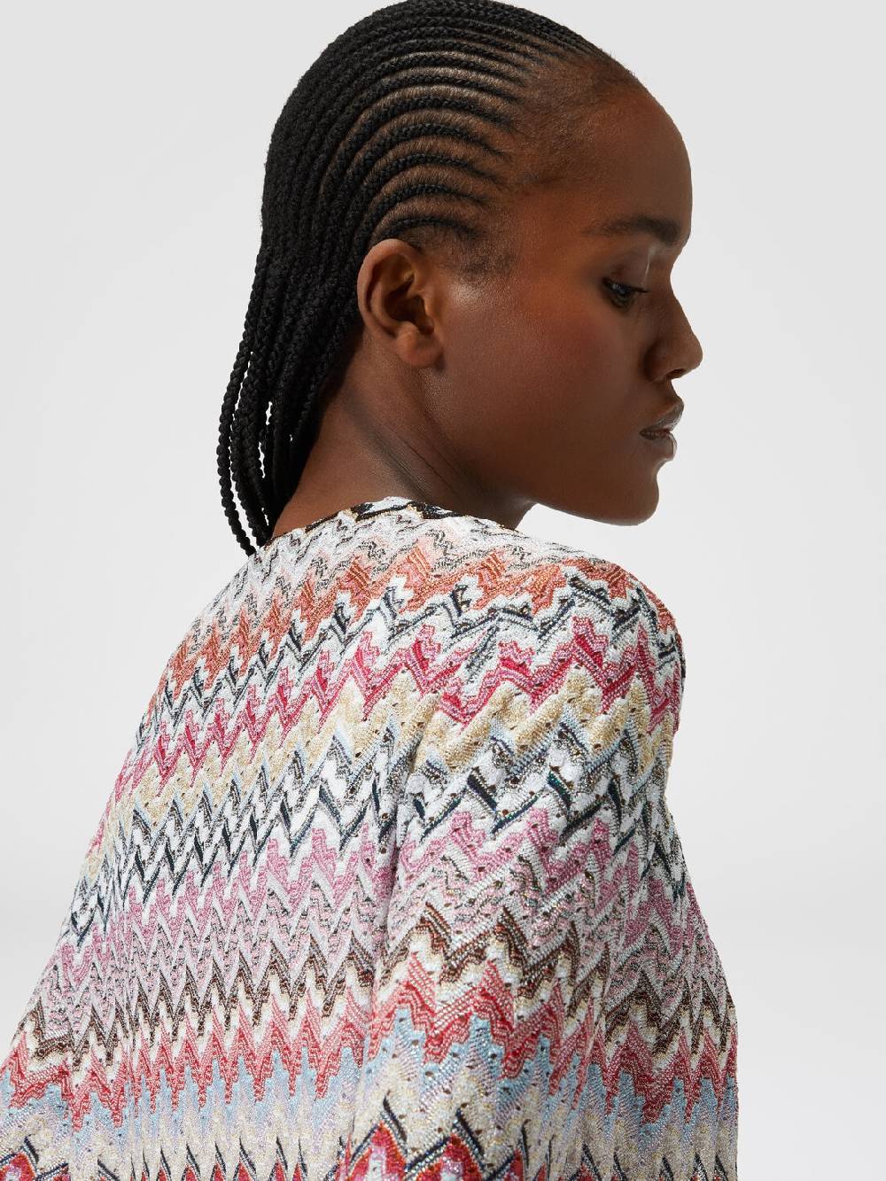 M Missoni Cardigan lungo in maglia lamé zig zag Comprare a buon mercato