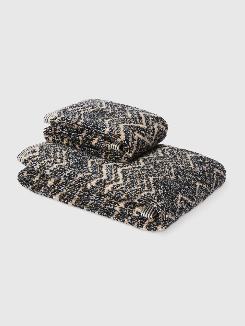 M Missoni Set 2 pezzi di asciugamani da bagno Azul in spugna di cotone Fornitura limitata