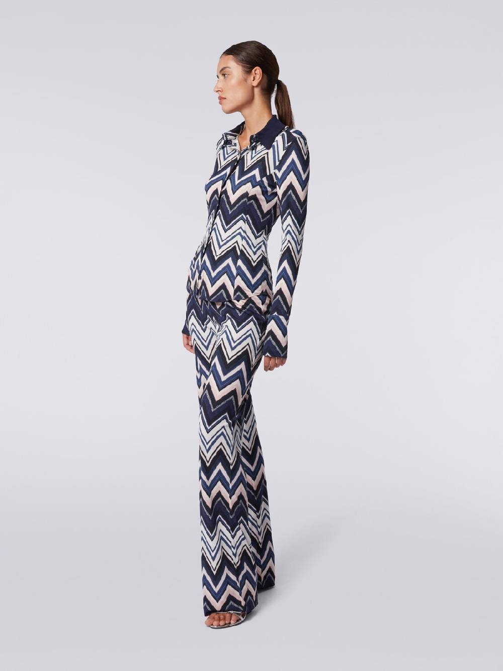 M Missoni Pantaloni in viscosa con stampa zig zag Offerta Pasqua