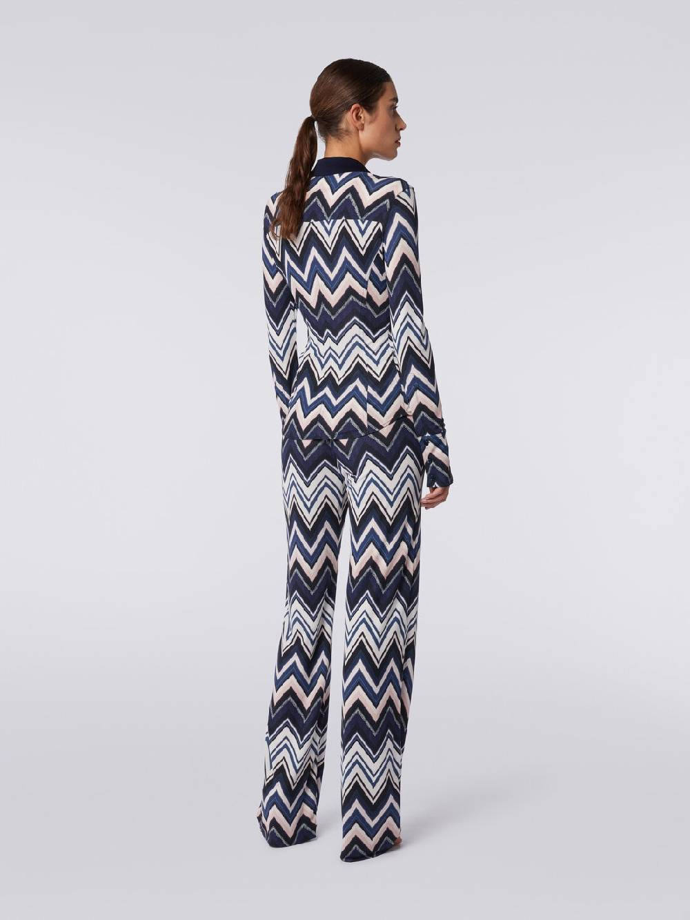 M Missoni Pantaloni in viscosa con stampa zig zag Offerta Pasqua