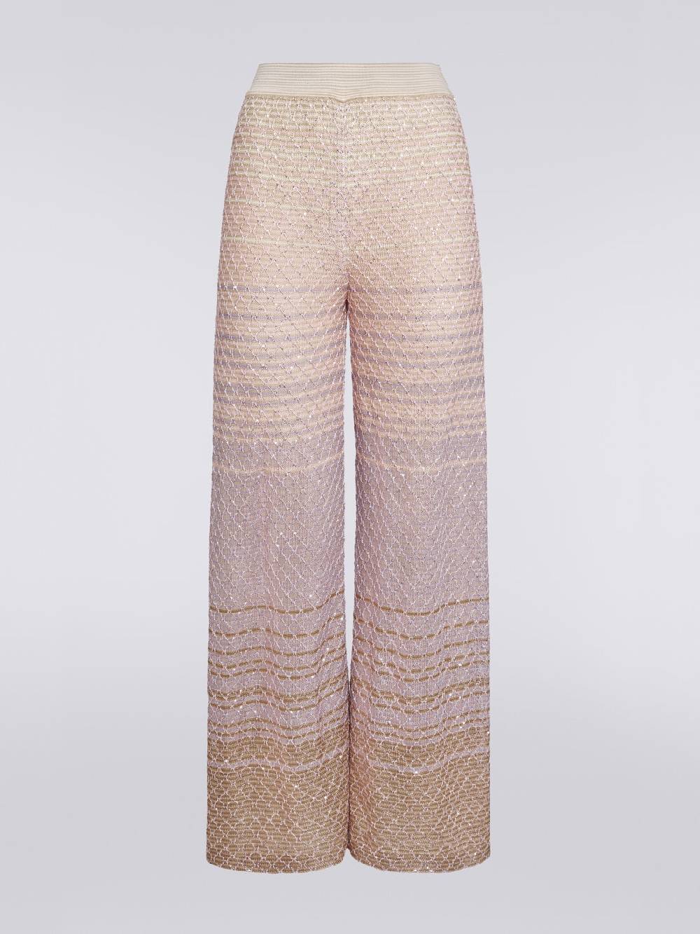 M Missoni Pantaloni in maglia dégradé con paillettes Offerta per la Festa della Mamma