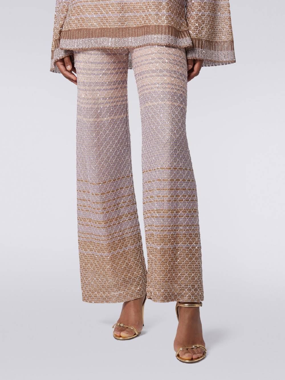 M Missoni Pantaloni in maglia dégradé con paillettes Offerta per la Festa della Mamma