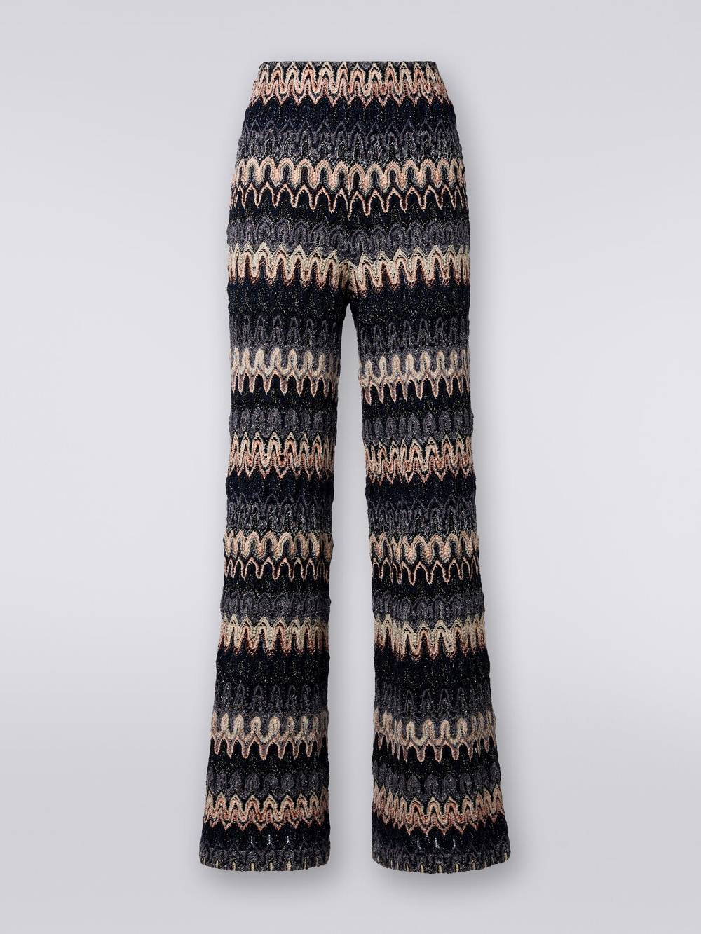 M Missoni Pantaloni in misto viscosa lamé a onde effetto pizzo Offerta Giorno del Papà