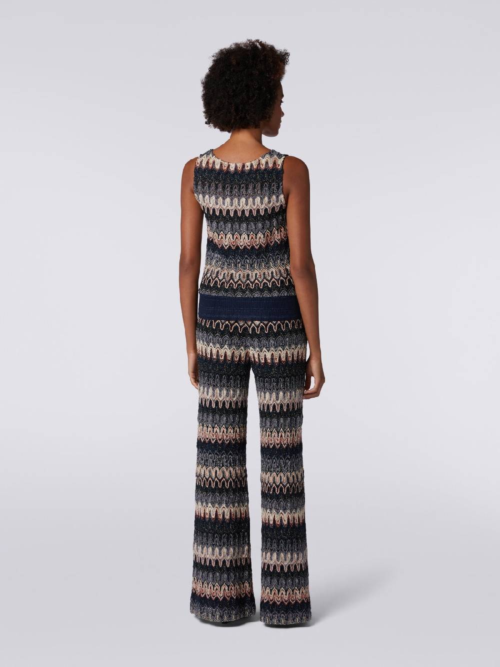 M Missoni Pantaloni in misto viscosa lamé a onde effetto pizzo Offerta Giorno del Papà