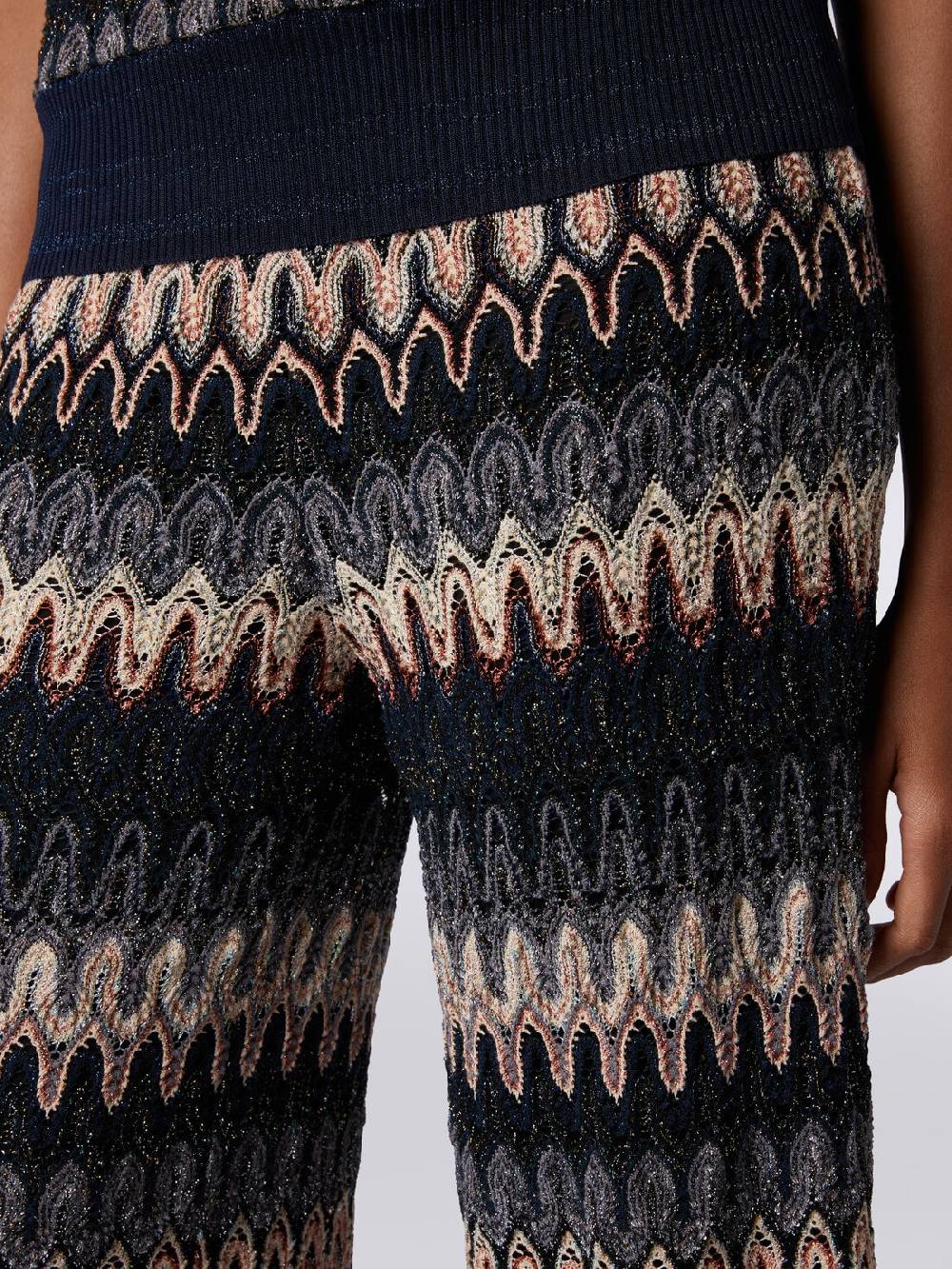 M Missoni Pantaloni in misto viscosa lamé a onde effetto pizzo Offerta Giorno del Papà