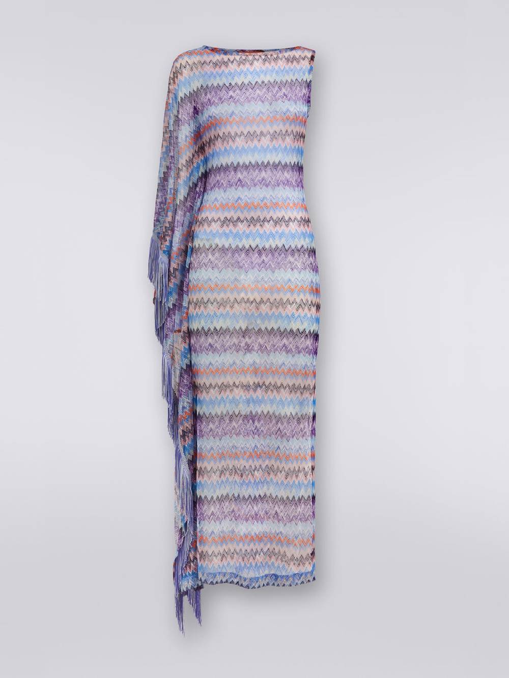M Missoni Copricostume lungo in tulle di viscosa chevron con frange Latest fashion