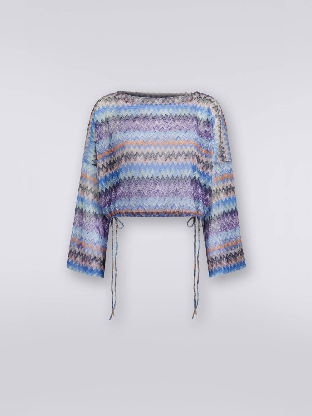 M Missoni Blusa copricostume in tulle di viscosa chevron Offerta temporanea