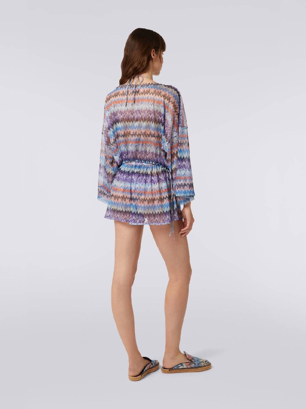 M Missoni Blusa copricostume in tulle di viscosa chevron Offerta temporanea