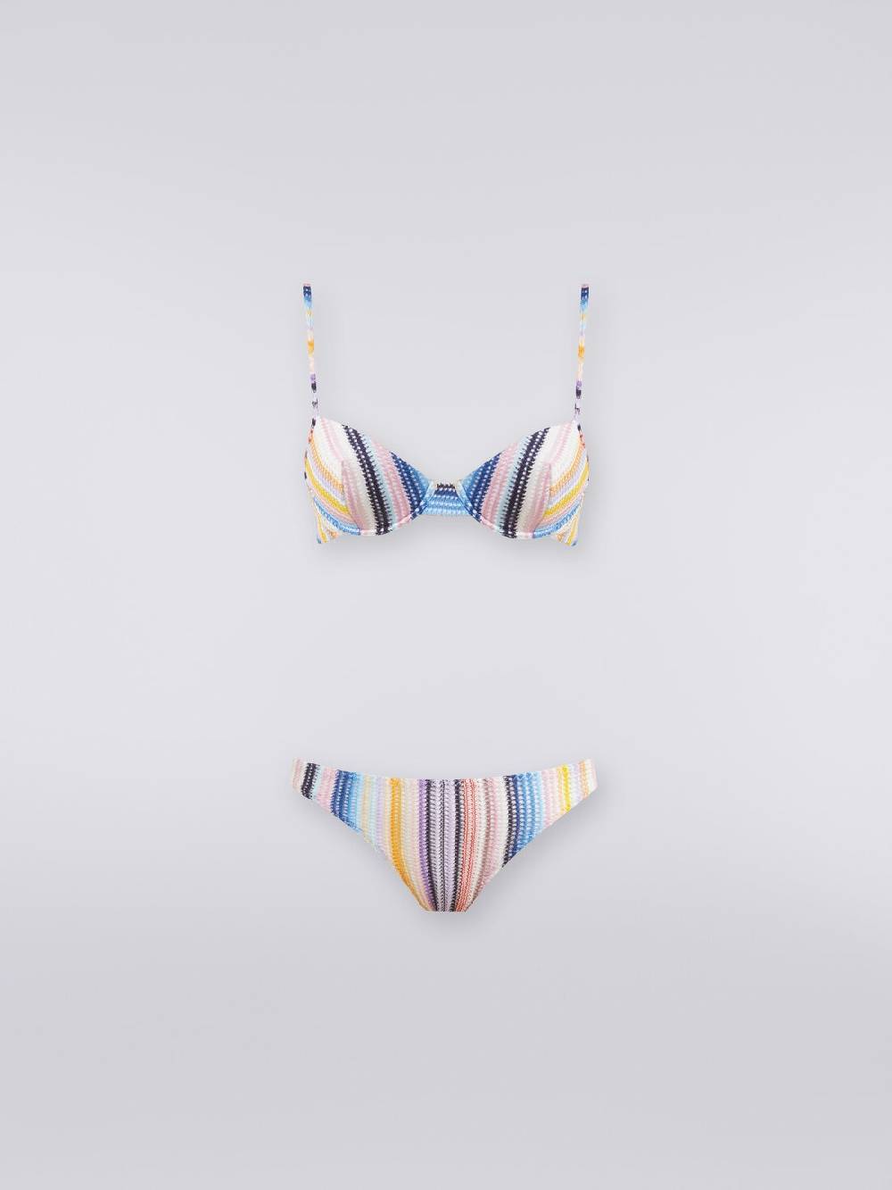 M Missoni Bikini in maglia di viscosa rigata Offerte esclusive